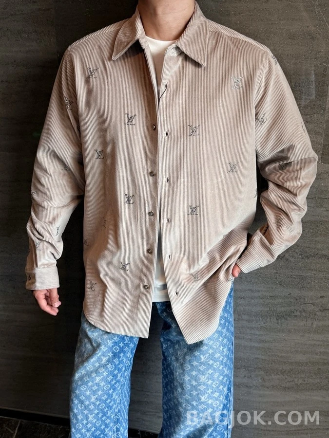 루이비통 루이비통 코듀로이 핫픽스 LV 블레이존 로고 셔츠형 아우터 상세 이미지