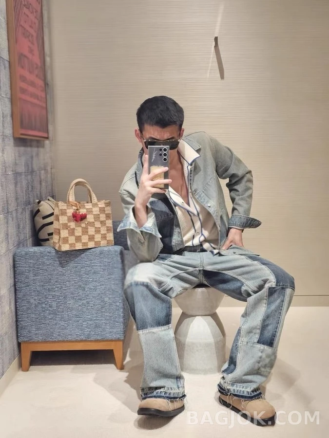 루이비통 루이비통 패치워크 모노그램 데님 팬츠 상세 이미지