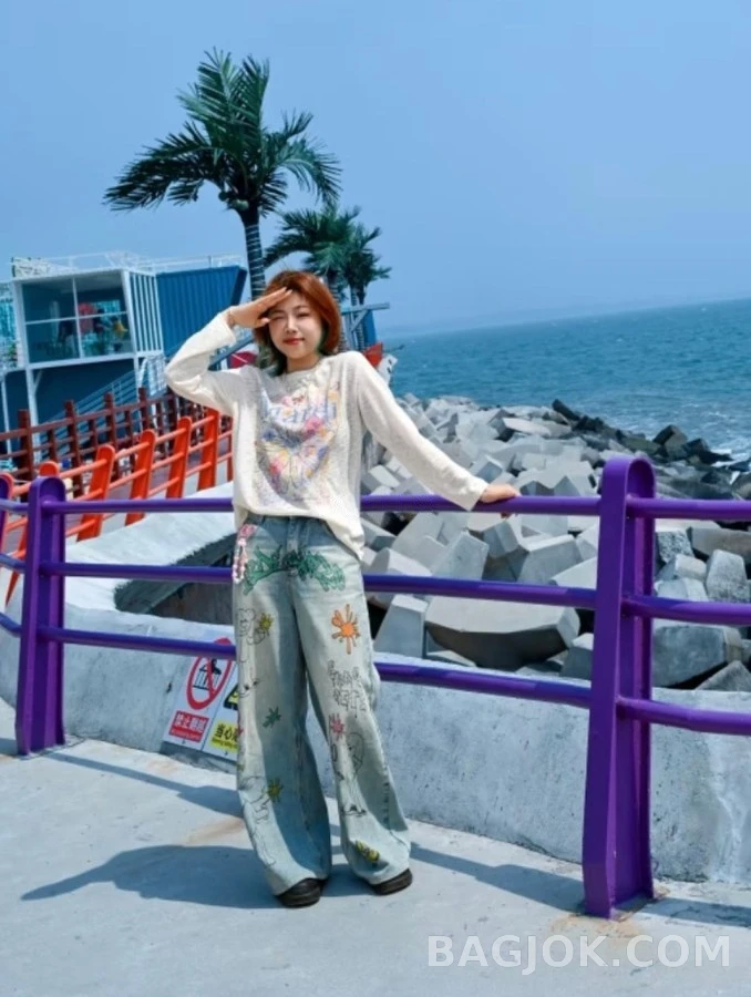  마르니 수채화 데이지 긴팔 티셔츠 상세 이미지