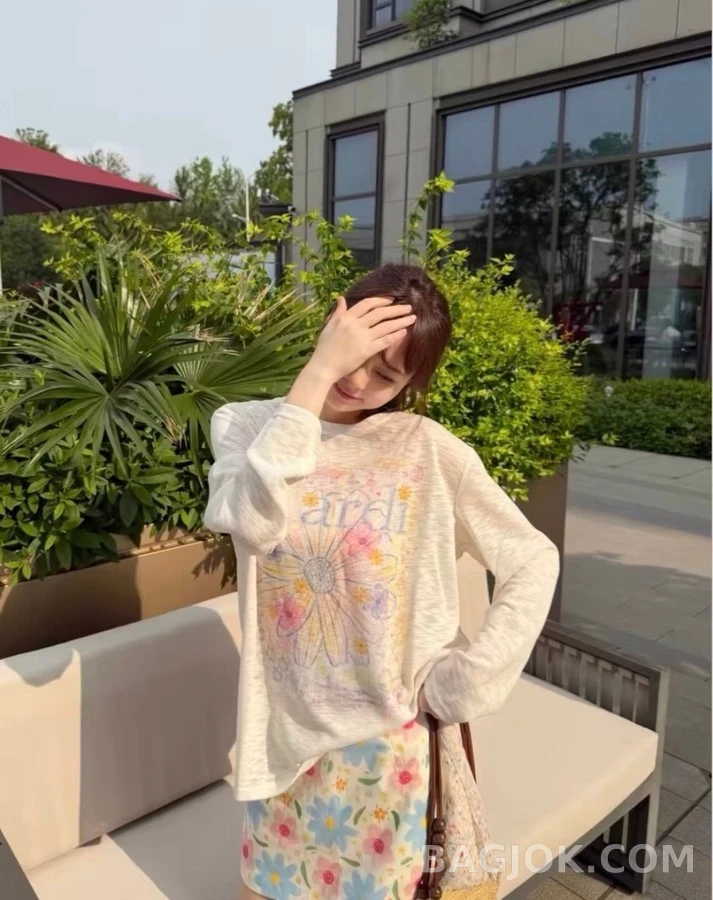  마르니 수채화 데이지 긴팔 티셔츠 상세 이미지