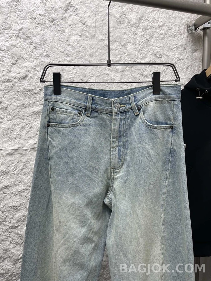 메종 마르지엘라 메종마르지엘라 MM6 신상 캐주얼 입체 재단 데님 팬츠 상세 이미지