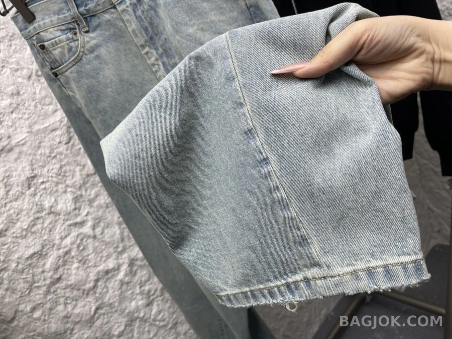 메종 마르지엘라 메종마르지엘라 MM6 신상 캐주얼 입체 재단 데님 팬츠 상세 이미지