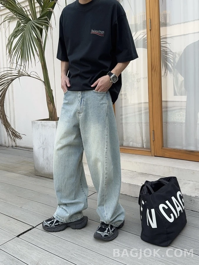 메종 마르지엘라 메종마르지엘라 MM6 신상 캐주얼 입체 재단 데님 팬츠 상세 이미지
