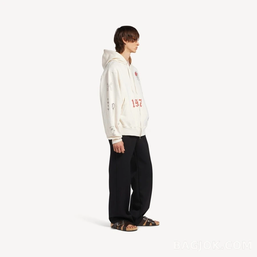 발렌시아가 발렌시아가 타투 프린트 집업 후드 상세 이미지