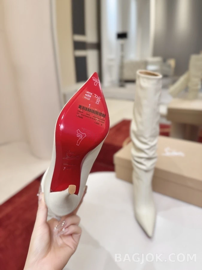  크리스찬루부탱 슬라우치 하이힐 롱 부츠 상세 이미지