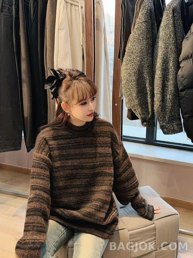 보테가베네타 보테가 베네타 스트라이프 니트 스웨터 상세 이미지