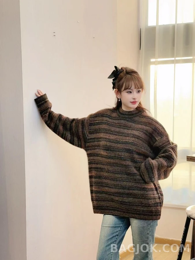 보테가베네타 보테가 베네타 스트라이프 니트 스웨터 상세 이미지