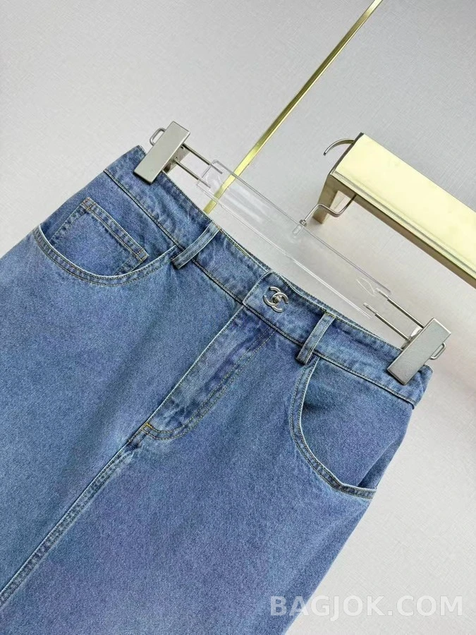 샤넬 샤넬 더블 C 데님 스커트 상세 이미지