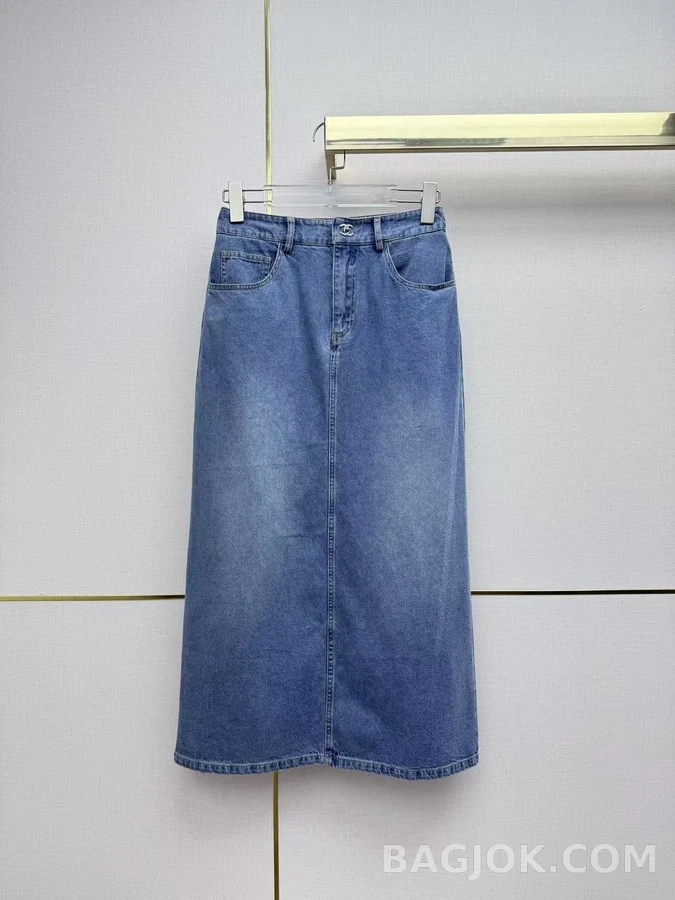 샤넬 샤넬 더블 C 데님 스커트 상세 이미지