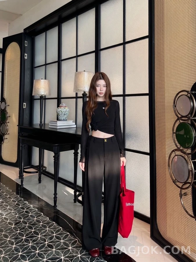 샤넬 샤넬 더블 C 로고 와이드 팬츠 상세 이미지