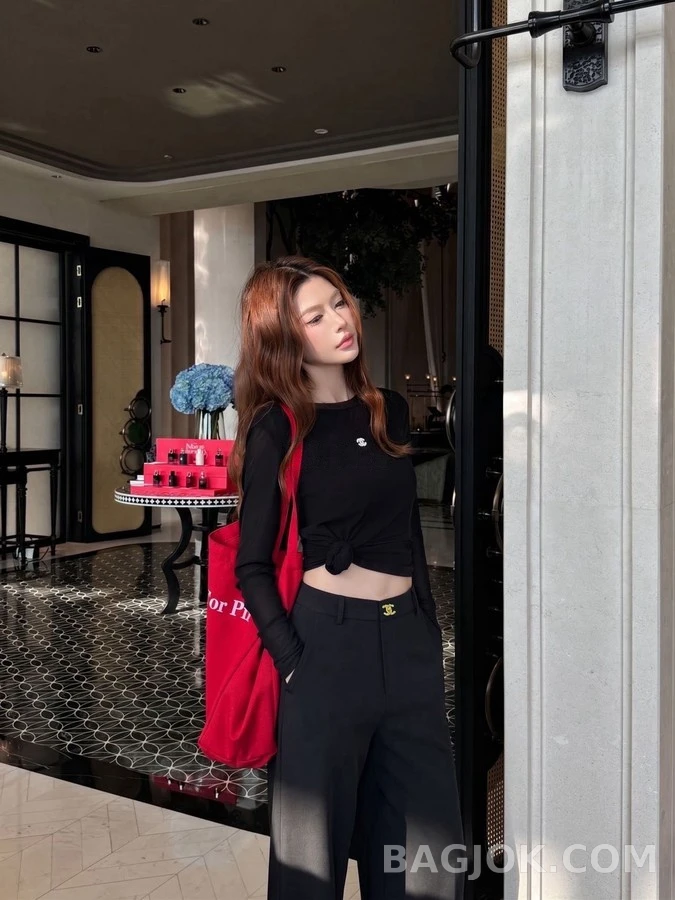 샤넬 샤넬 더블 C 로고 와이드 팬츠 상세 이미지