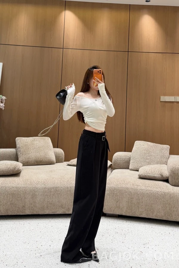 샤넬 샤넬 더블 C 로고 와이드 팬츠 상세 이미지