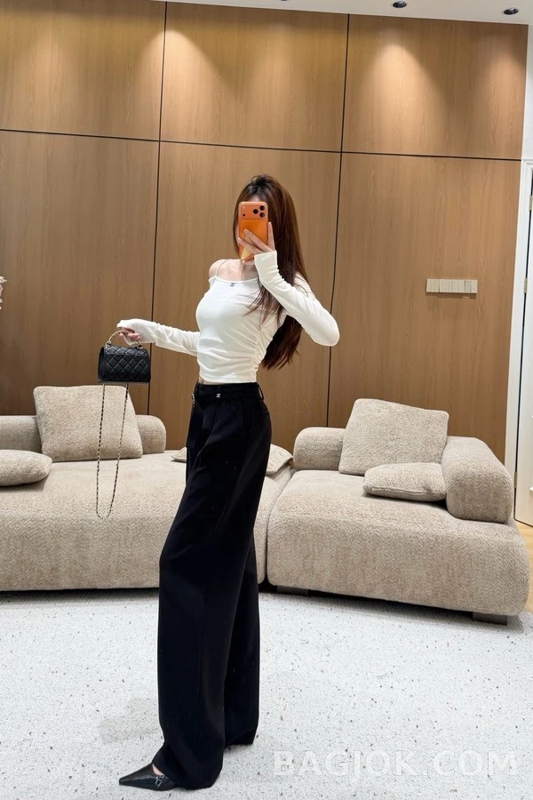 샤넬 샤넬 더블 C 로고 와이드 팬츠 상세 이미지