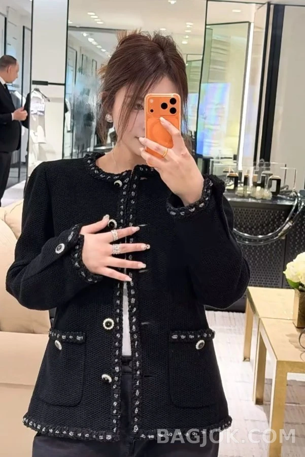 샤넬 샤넬 트위드 라운드넥 자켓 상세 이미지