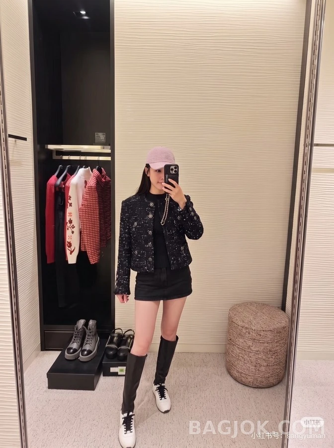 샤넬 샤넬 트위드 라운드넥 자켓 상세 이미지