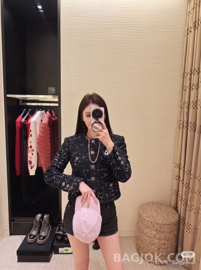 샤넬 샤넬 트위드 라운드넥 자켓 상세 이미지