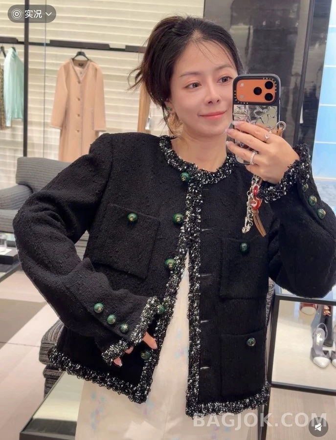 샤넬 샤넬 트위드 라운드넥 자켓 상세 이미지