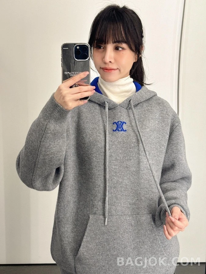 셀린느 셀린느 개선문 캐시미어 후드 니트 상세 이미지