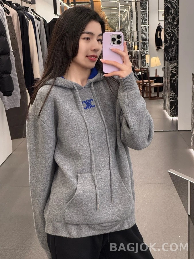 셀린느 셀린느 개선문 캐시미어 후드 니트 상세 이미지