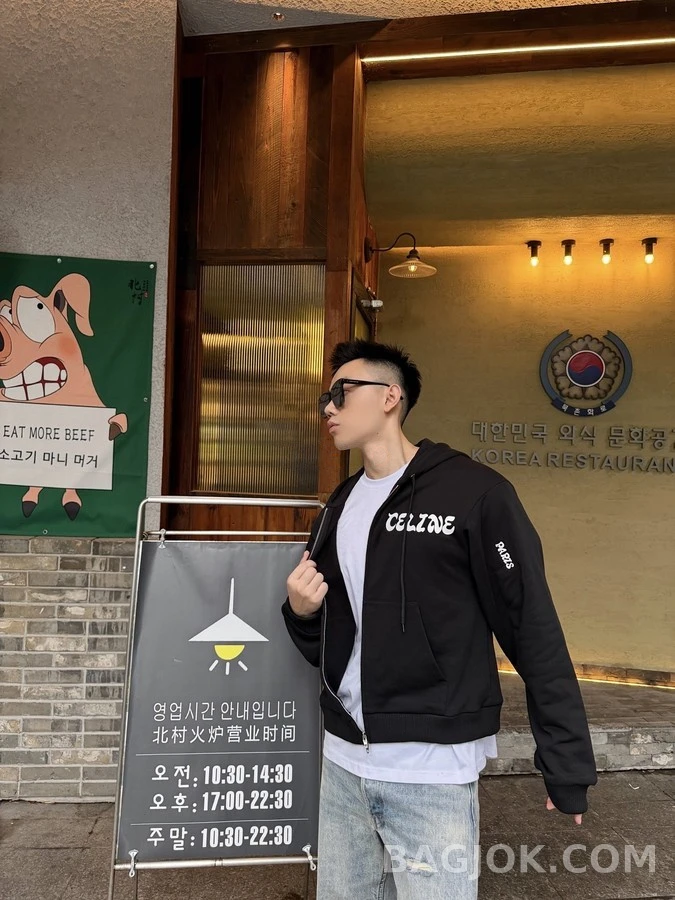 셀린느 셀린느 레터링 집업 후드 상세 이미지