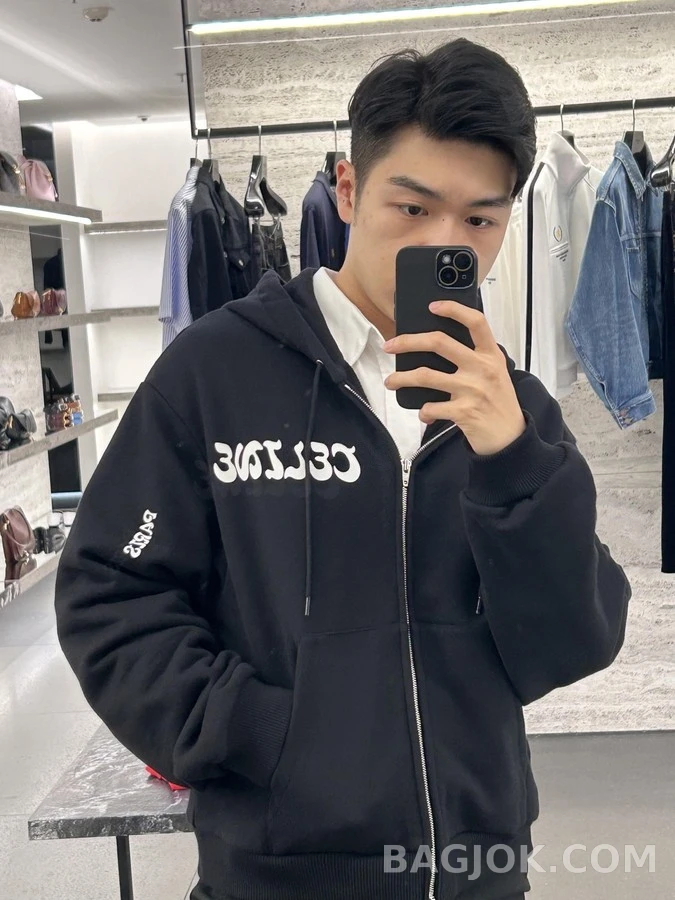 셀린느 셀린느 레터링 집업 후드 상세 이미지