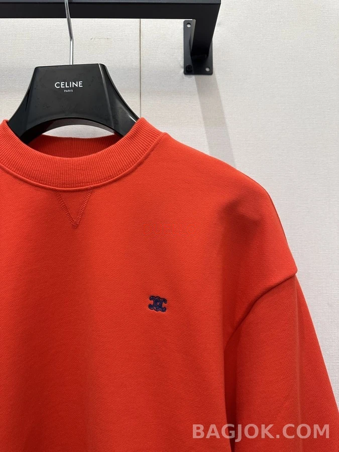 셀린느 셀린느 오렌지 로고 스탠드넥 맨투맨 상세 이미지