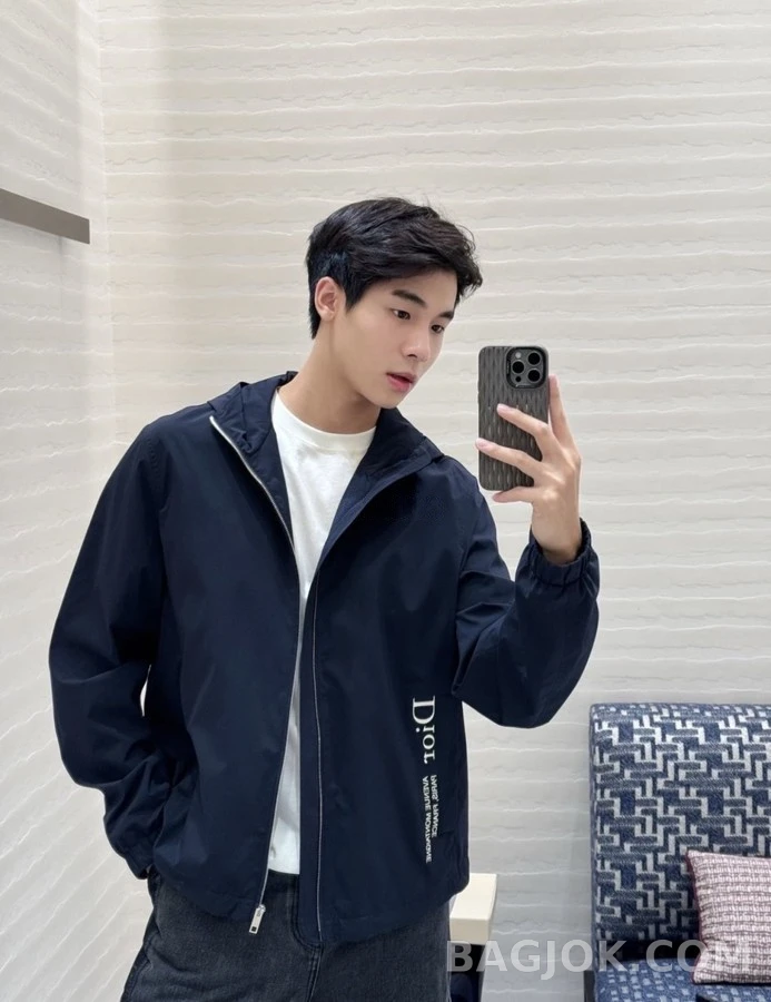 디올 디올 로고 윈드브레이커 자켓 상세 이미지