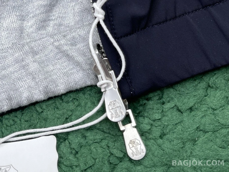  브루넬로 쿠치넬리 로고 자수 리버시블 나일론 자켓 상세 이미지