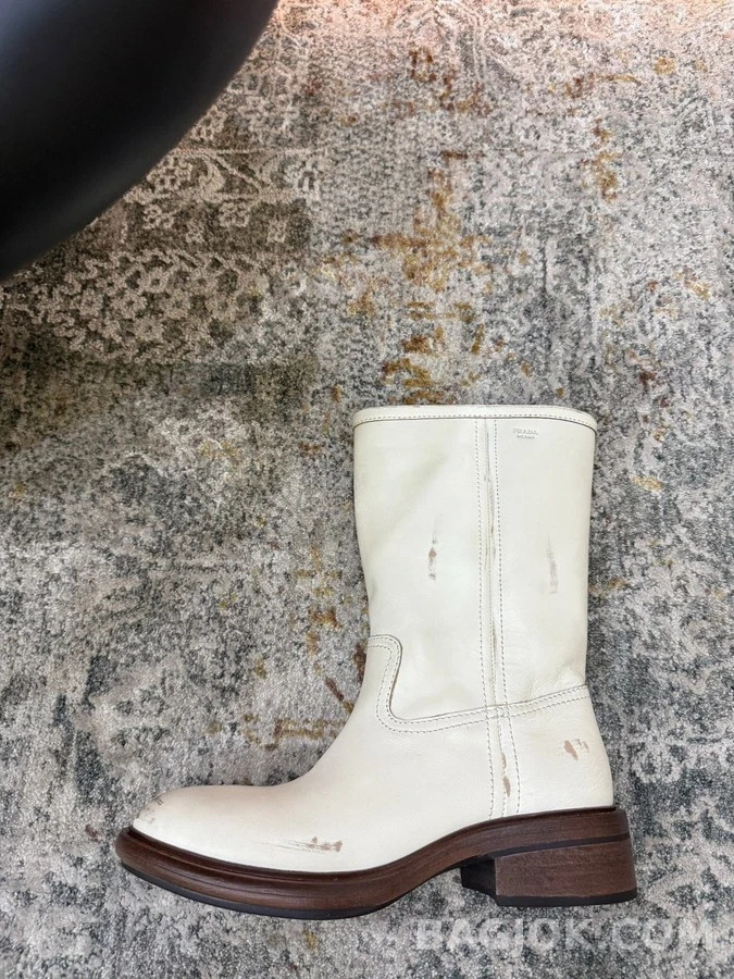 프라다 프라다 복고풍 롱 부츠 상세 이미지