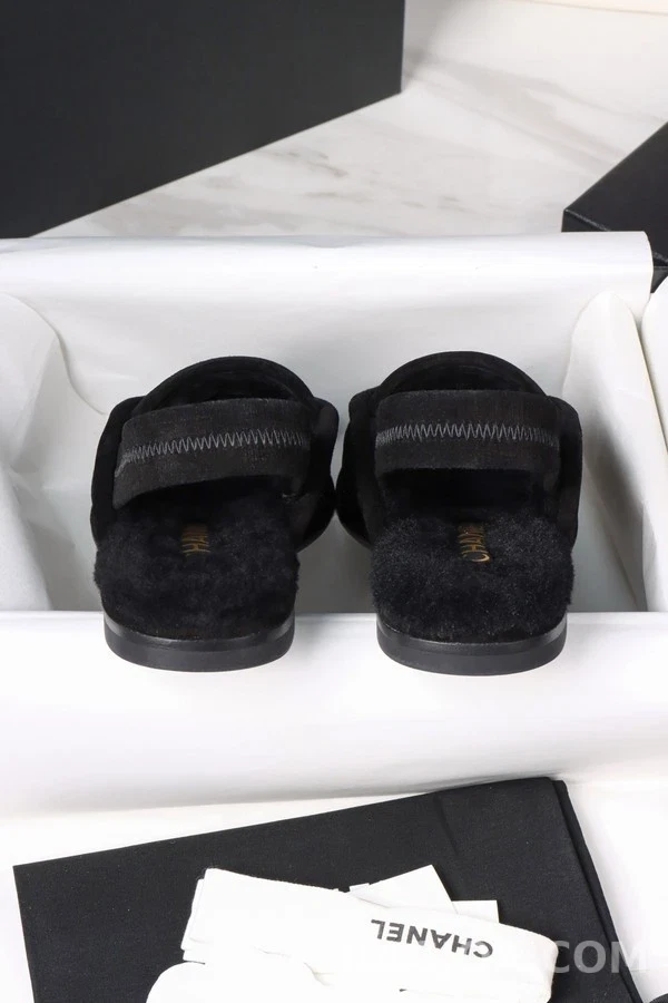 샤넬 샤넬 스웨이드 플러피 슬링백 로퍼 상세 이미지