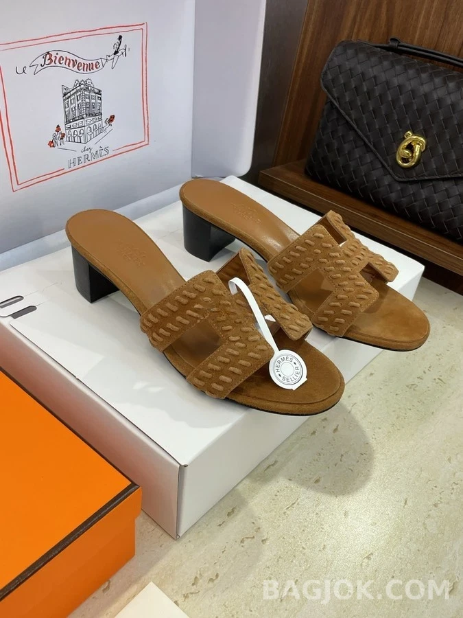 에르메스 에르메스 오란 H 로고 스웨이드 샌들 상세 이미지