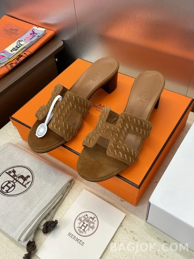 에르메스 에르메스 오란 H 로고 스웨이드 샌들 상세 이미지