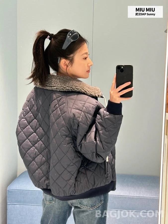 미우미우 미우미우 램플리스 퀼팅 자켓 상세 이미지