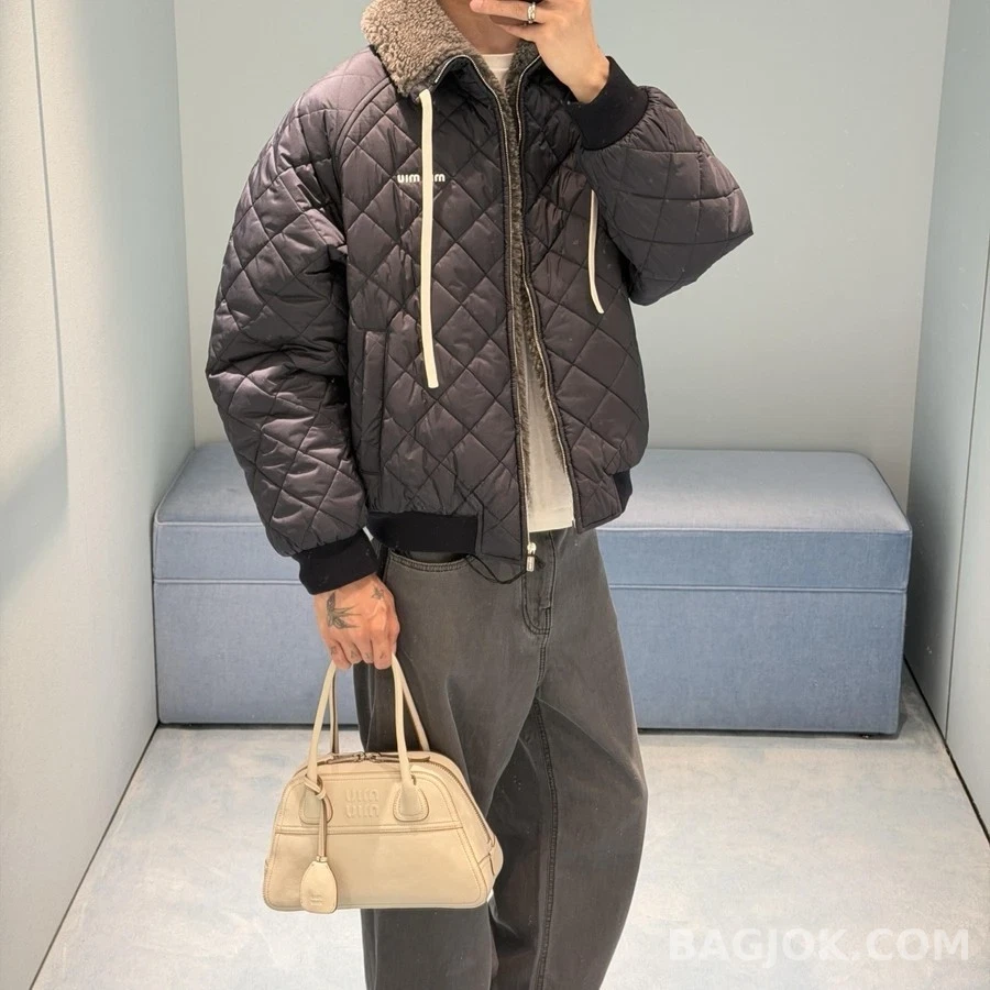 미우미우 미우미우 램플리스 퀼팅 자켓 상세 이미지