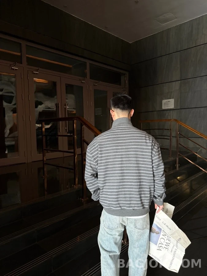 미우미우 미우미우 스트라이프 집업 자켓 상세 이미지