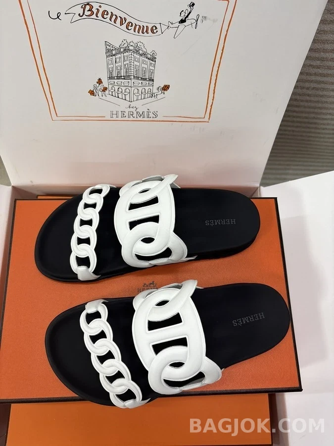에르메스 에르메스 H 로고 체인 슬리퍼 상세 이미지