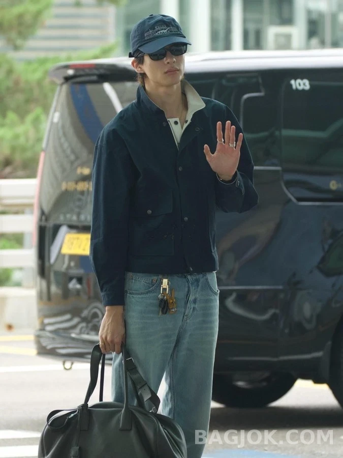 생로랑 세인트로랑 로고 자수 양면 자켓 상세 이미지