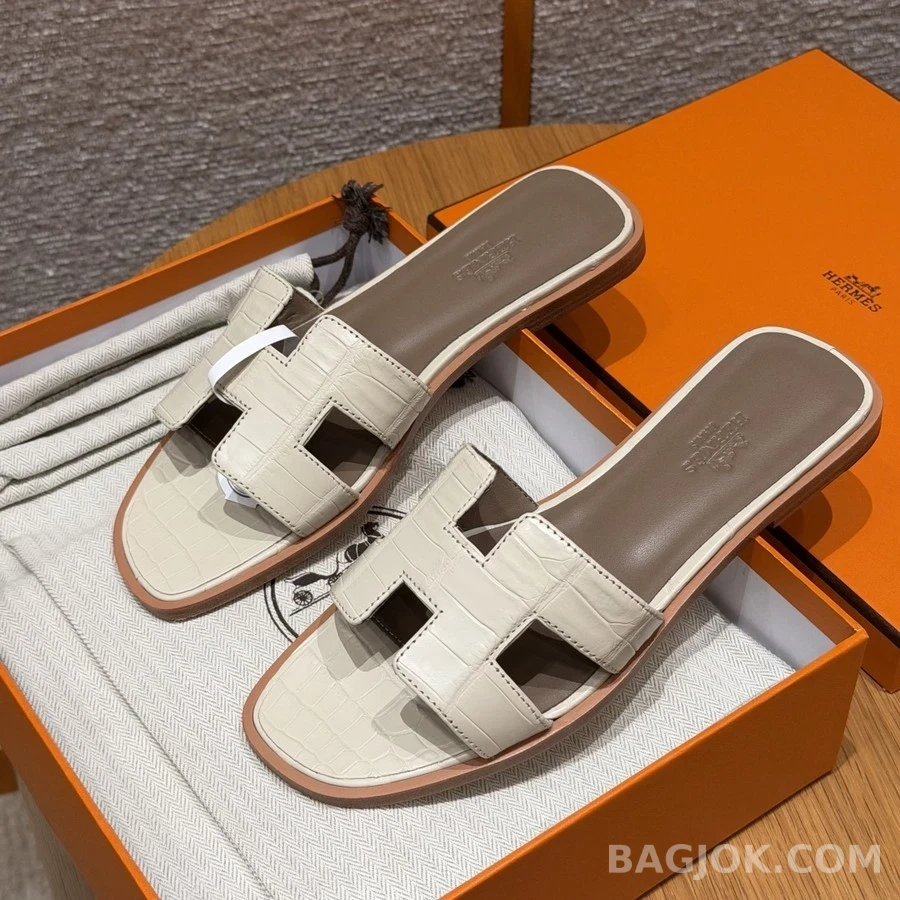 에르메스 에르메스 악어 가죽 오란 샌들 상세 이미지
