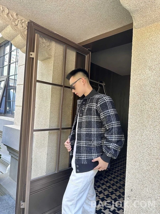 샤넬 샤넬 체크 싱글 브레스트 자켓 상세 이미지