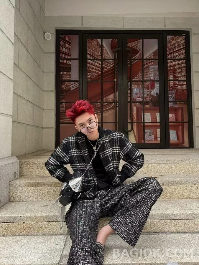 샤넬 샤넬 체크 싱글 브레스트 자켓 상세 이미지