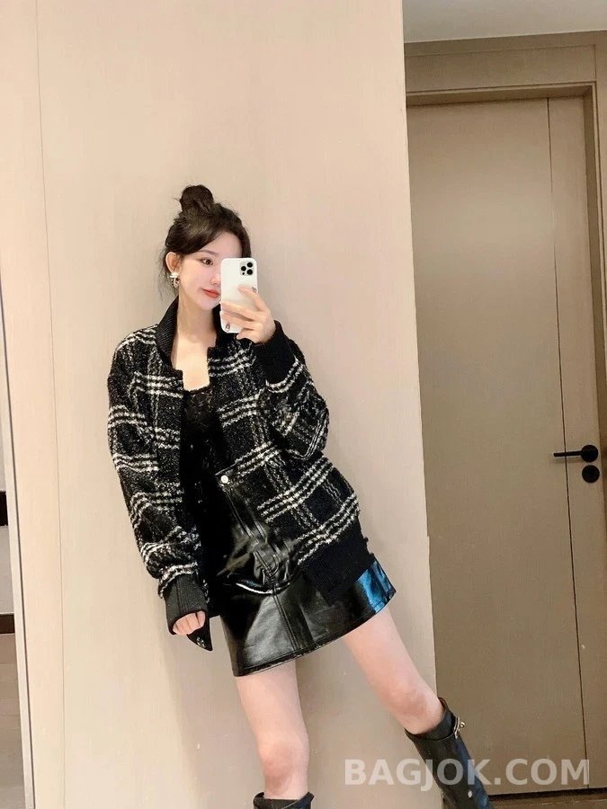 샤넬 샤넬 체크 싱글 브레스트 자켓 상세 이미지