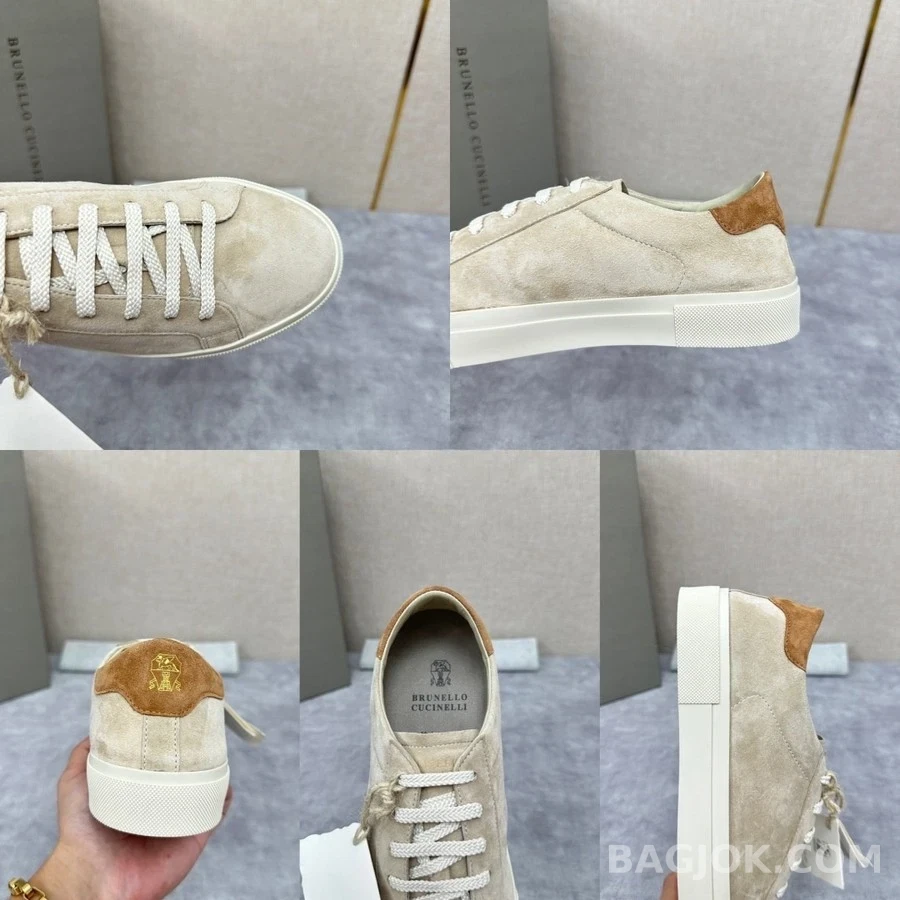  브루넬로 쿠치넬리 스웨이드 스니커즈 상세 이미지