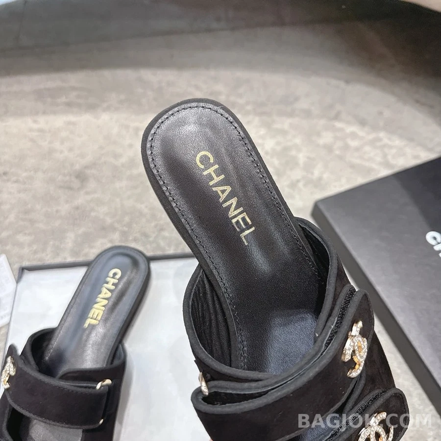 샤넬 샤넬 쌍C 크리스탈 버클 슬라이드 샌들 상세 이미지
