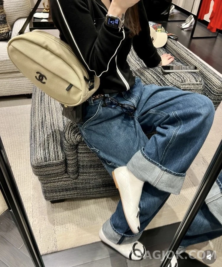 샤넬 샤넬 코코 강봉 퀼팅 플랫 상세 이미지