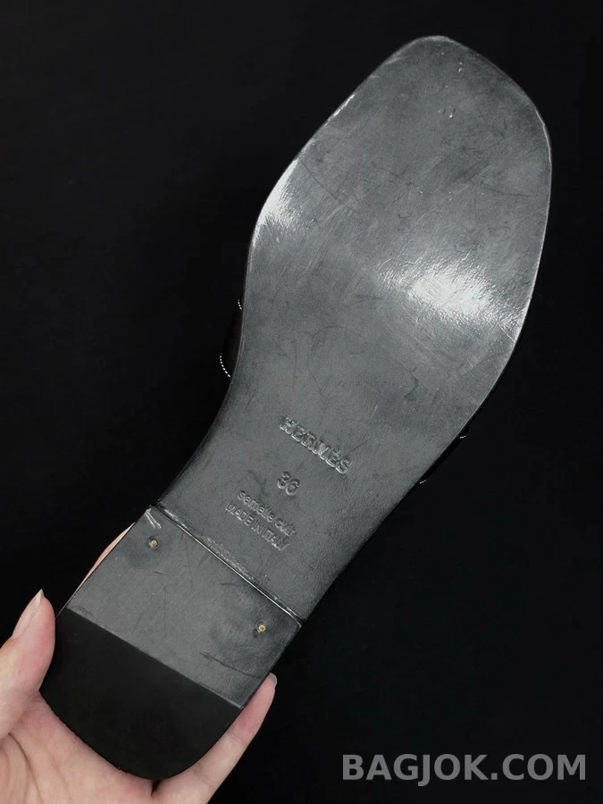 에르메스 에르메스 H 로고 슬라이드 샌들 상세 이미지