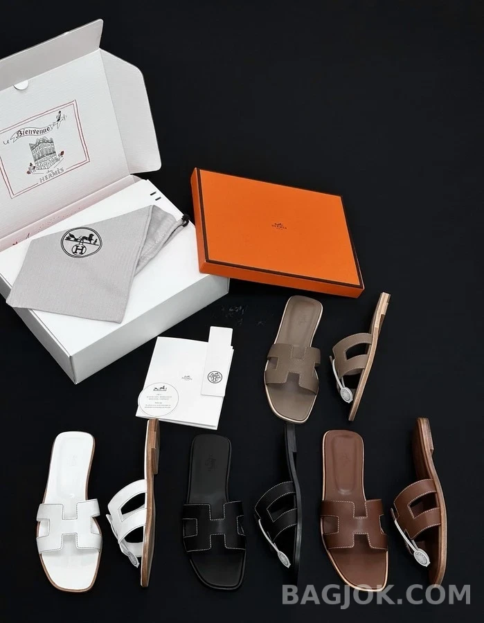 에르메스 에르메스 H 로고 슬라이드 샌들 상세 이미지