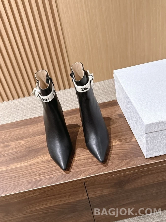 디올 디올 직조 띠 리본 앵클 부츠 상세 이미지