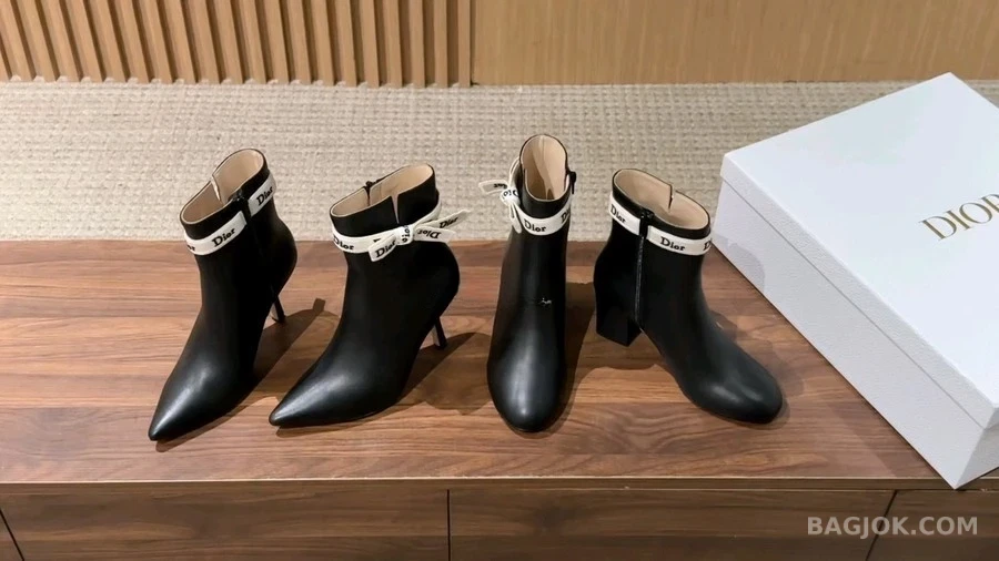 디올 디올 직조 띠 리본 앵클 부츠 상세 이미지