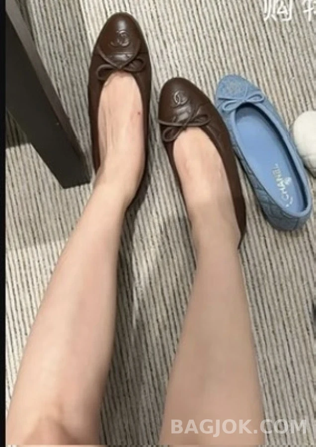 샤넬 샤넬 리본 퀼팅 발레리나 플랫 상세 이미지