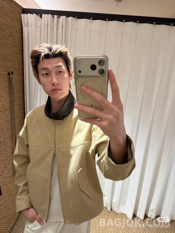 보테가베네타 보테가 베네타 위빙 칼라 자켓 베이지 상세 이미지